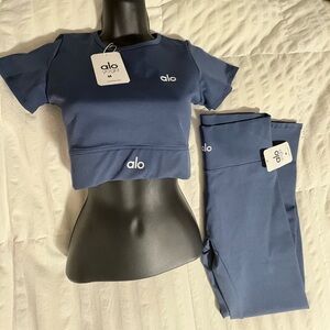 ALO Yoga Navy Activewear Set